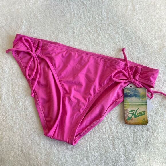 Hobie Pink Side Tie Hipster Bikini Bottoms XL NEW Swimsuit Bottoms - Picture 1 of 9